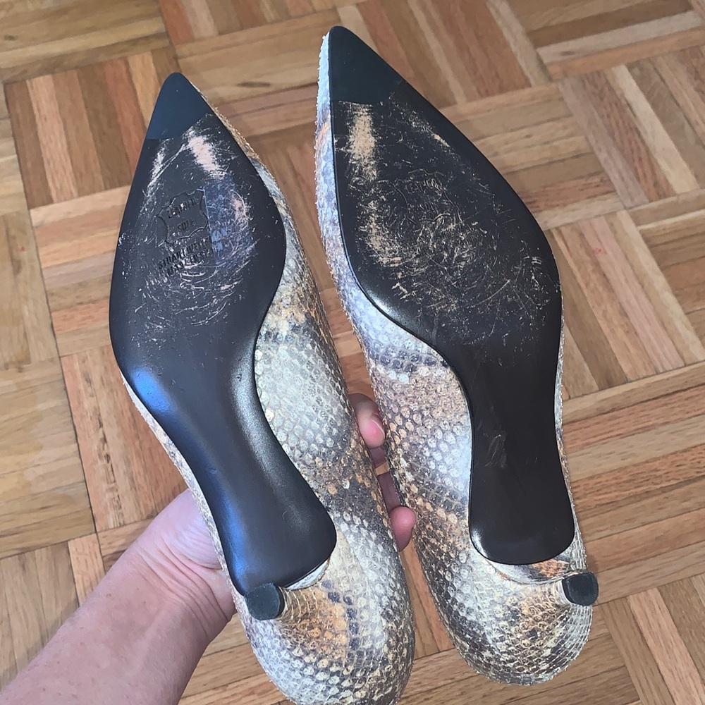 Stuart Weitzman Python Kitten Heel Pumps - Women’… - image 7